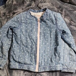 Cat & Jack Light Blue Kids Jacket with Heart Design